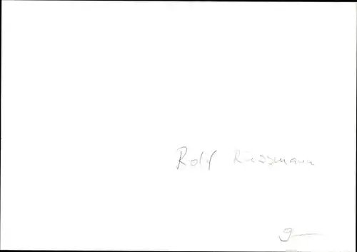 Ak Fußballspieler Rolf Rüssmann, Autogramm