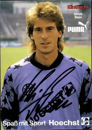 Ak Deutscher Fußballspieler Ulrich Stein, Eintracht Frankfurt, Autogramm