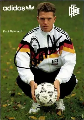 Ak Deutscher Fußballspieler Knut Reinhardt, Autogramm, Adidas