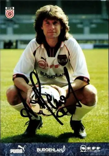 Ak Fußballspieler Andreas Heraf, Autogramm