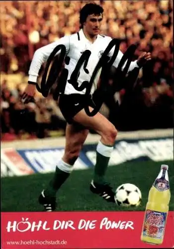 Ak Fußballspieler Dieter Müller, Autogramm