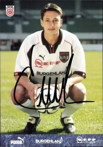 Ak Fußballspieler Martin Amerhauser, Autogramm