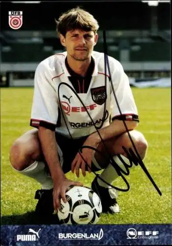 Ak Fußballspieler Hannes Reinmayr, Autogramm