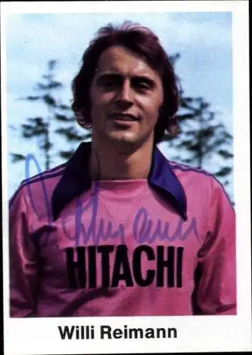 Ak Fußballspieler Willi Reimann, Portrait, Autogramm