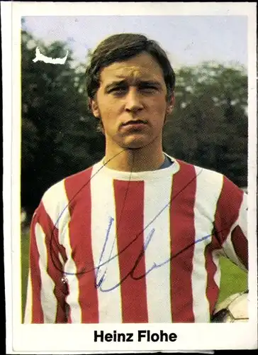 Ak Fußballspieler Heinz Flohe, 1. FC Köln, Autogramm
