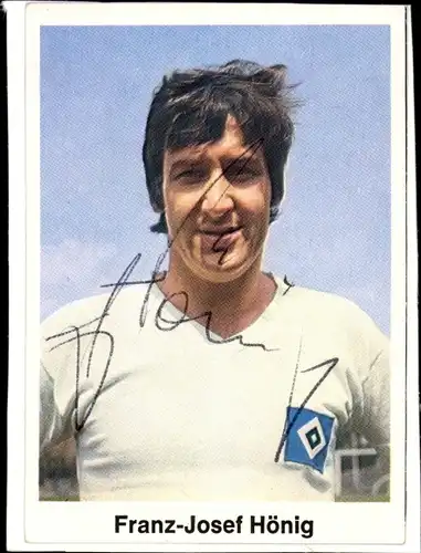 Ak Fußballspieler Franz-Josef Hönig, HSV, Autogramm