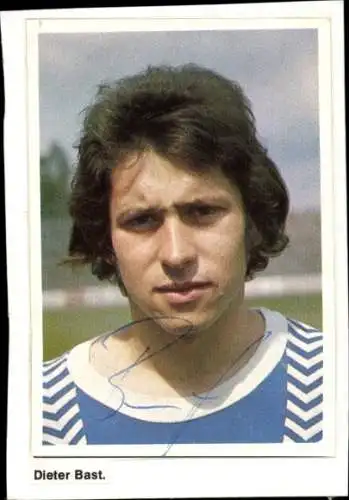 Ak Fußballspieler Dieter Bast, RW Essen, Fußball, Autogramm