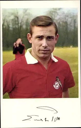 Sammelbild Fußballspieler Fritz Pott, 1. FC Köln, Fußball, Autogramm