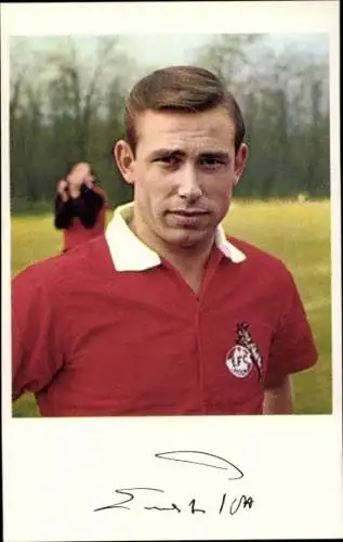 Sammelbild Fußballspieler Fritz Pott, 1. FC Köln, Fußball, Autogramm