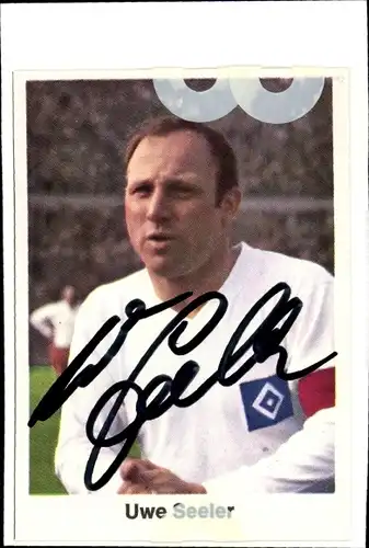 Ak Fußballspieler Uwe Seeler, HSV, Fußball, Autogramm