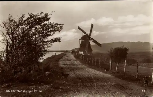 Ak Gelting in Angeln, Partie an der Flensburger Förde