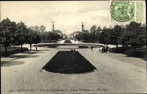 Ak Bruxelles Brüssel, Parc du Cinquantenaire, Avenue Principale