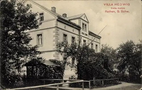 Ak Rathen an der Elbe Sächsische Schweiz, Villa Hedwig, Stengel