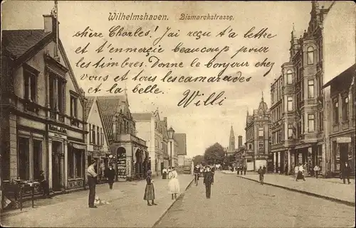 Ak Wilhelmshaven, Bismarckstrasse