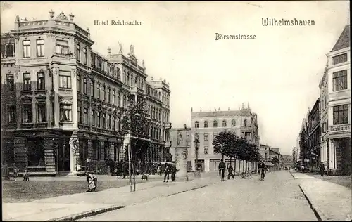 Ak Wilhelmshaven, Börsenstraße, Hotel Reichsadler