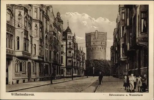 Ak Wilhelmshaven, Bülowstraße, Wasserturm