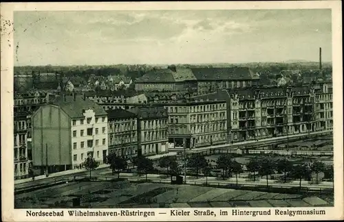 Ak Rüstringen Wilhelmshaven in Niedersachsen, Kieler Straße, Realgymnasium