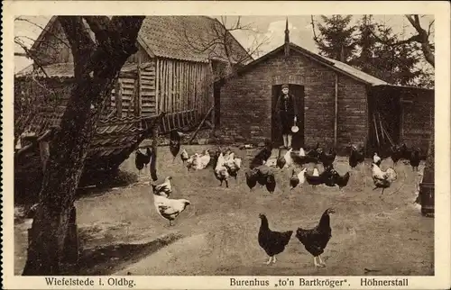 Ak Wiefelstede im Ammerland, Burenhaus to 'n Bartkröger, Hühnerstall