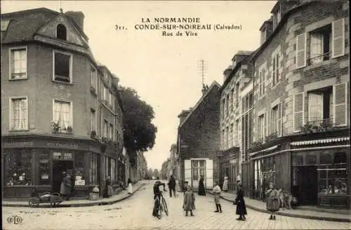 Ak Condé sur Noireau Calvados, Rue de Vire