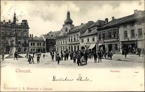 Ak Choceň Chotzen Region Pardubice, Marktplatz