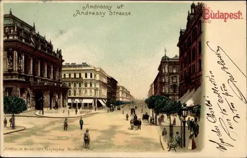 Ak Budapest Ungarn, Andrassy Straße