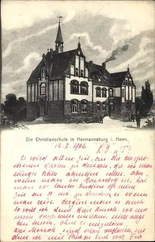 Ak Hermannsburg Südheide in der Lüneburger Heide, Christianschule