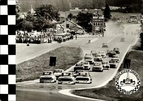 Ak Schleiz im Vogtland Thüringen, Dreieck Rennen, Start zum Pokallauf für Tourenwagen 1976