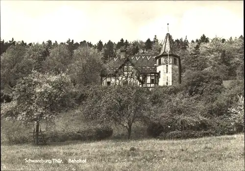 Ak Schwarzburg in Thüringen, Bahnhof