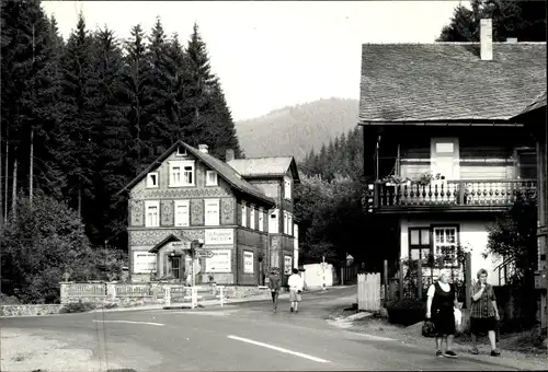 Foto Ak Zirkel Mellenbach Glasbach im Schwarzatal Thüringen, Gaststätte Zirkelstein