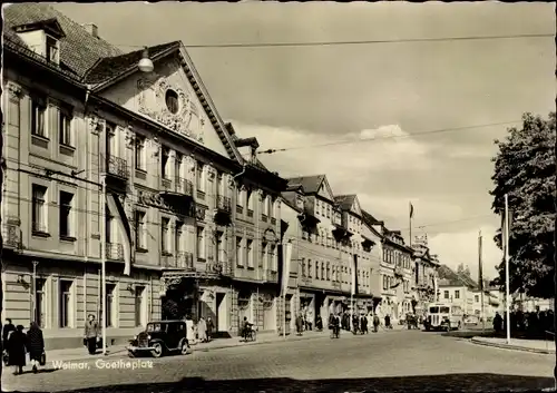 Ak Weimar in Thüringen, Goetheplatz