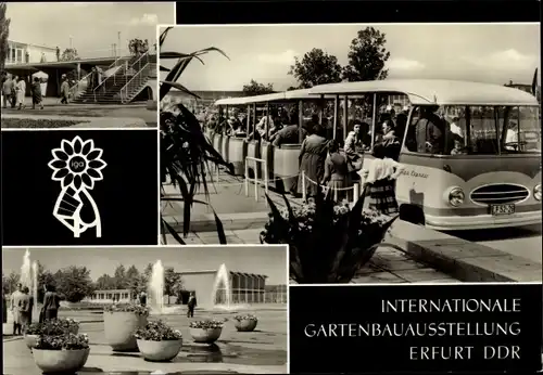 Ak Erfurt in Thüringen, Internationale Gartenbauausstellung, Omnibus