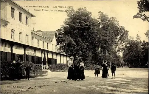 Ak Le Touquet Paris Plage Pas de Calais, Rond Point de l'Herimitage