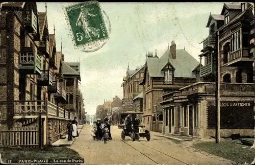 Ak Paris Plage Pas de Calais, Die Straße von Paris