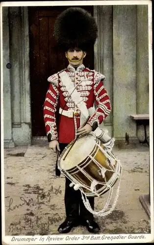 Ak Britischer Soldat, Trommler, Grenadier