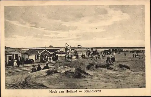 Ak Hoek van Holland Rotterdam Südholland Niederlande, Strandleven