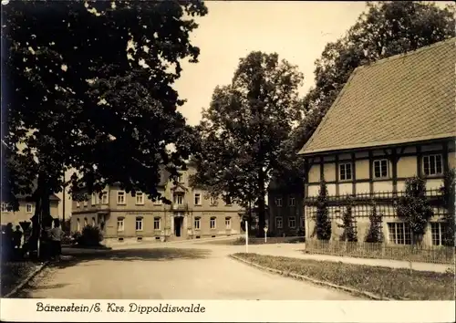 Ak Bärenstein Altenberg Erzgebirge, Straße, Fachwerkhaus