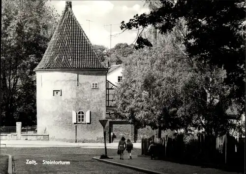 Ak Zeitz im Burgenlandkreis, Steintorturm