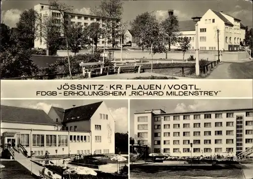 Ak Jößnitz im Vogtland, FDGB Erholungsheim Richard Mildenstrey