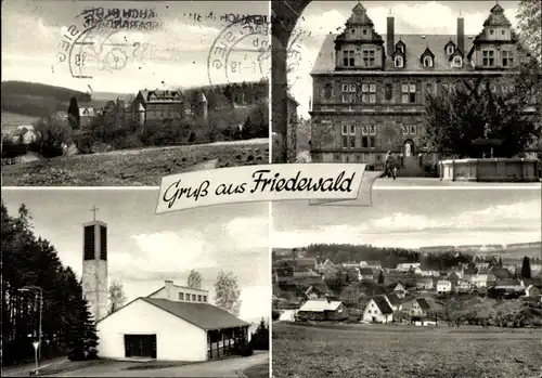 Ak Friedewald Westerwald, Schloss, Kirche, Ortsansicht