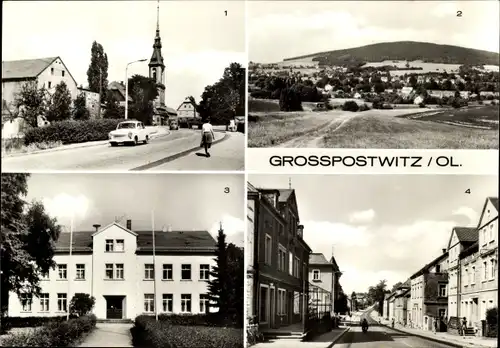 Ak Großpostwitz in der Oberlausitz Sachsen, Panorama, Rat der Gemeinde, Hauptstraße