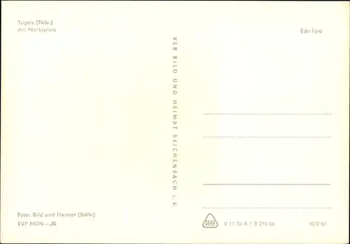 Ak Triptis in Thüringen, Marktplatz