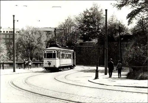 Ak Karl Marx Stadt Chemnitz, 110 Jahre Straßenbahn, Kaßberg-Auffahrt, Schmalspurzug Linie 8, 1973