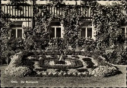 Ak Greiz im Vogtland, Die Blumenuhr