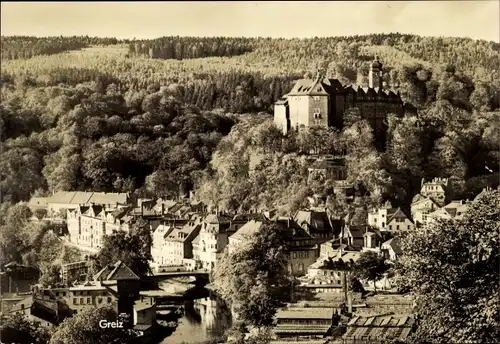 Ak Greiz im Vogtland, Teilansicht