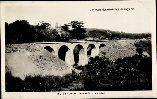 Ak Mindouli Republik Kongo Französisch Kongo, Viadukt