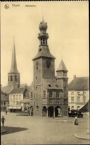 Ak Thielt Tielt Westflandern, Halletoren