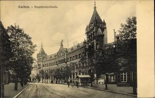 Ak Aachen, Hauptpostgebäude