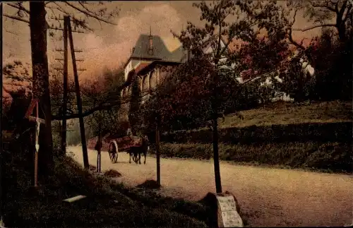 Ak Aachen, Forsthaus Linzenshäuschen, Abend