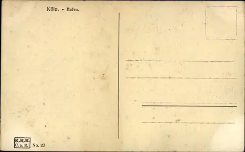 Ak Köln am Rhein, Hafen, Schiffe