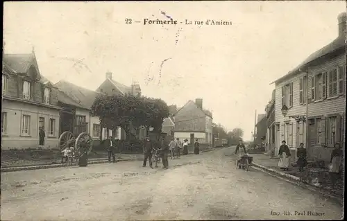 Ak Formerie Oise, Rue d&#39;Amiens